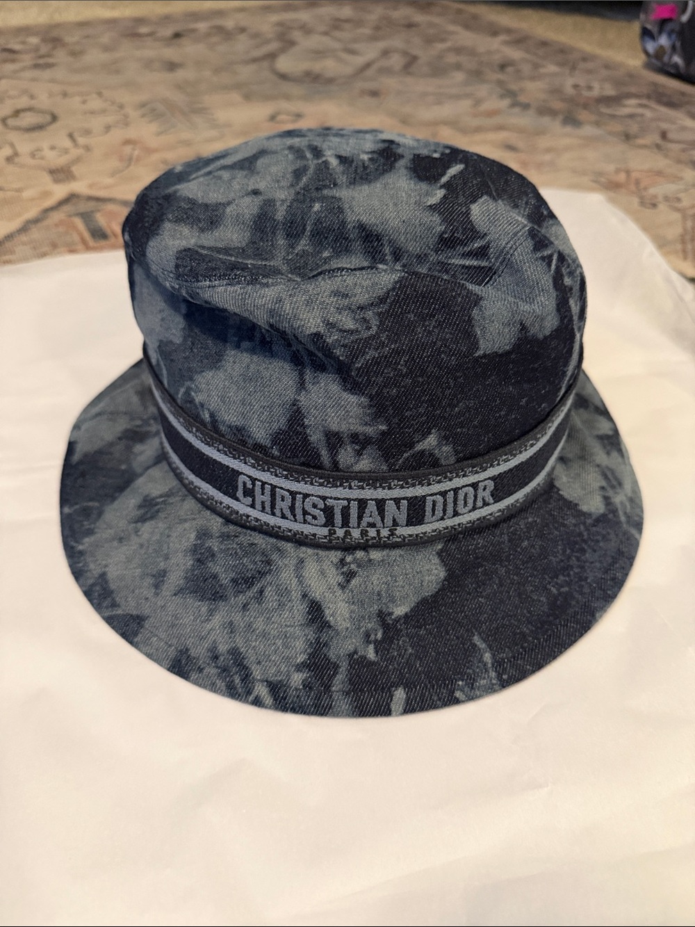 Christian Dior Bobby Blossom Flower Small Brin Bucket Hat Size 58
